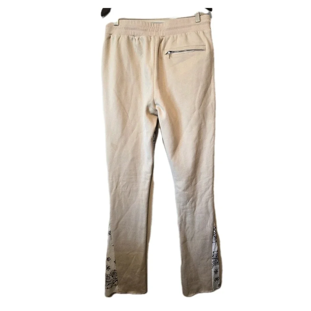Rockstar Original Everest Sweatpants Mens XL Beige Floral Inset 32